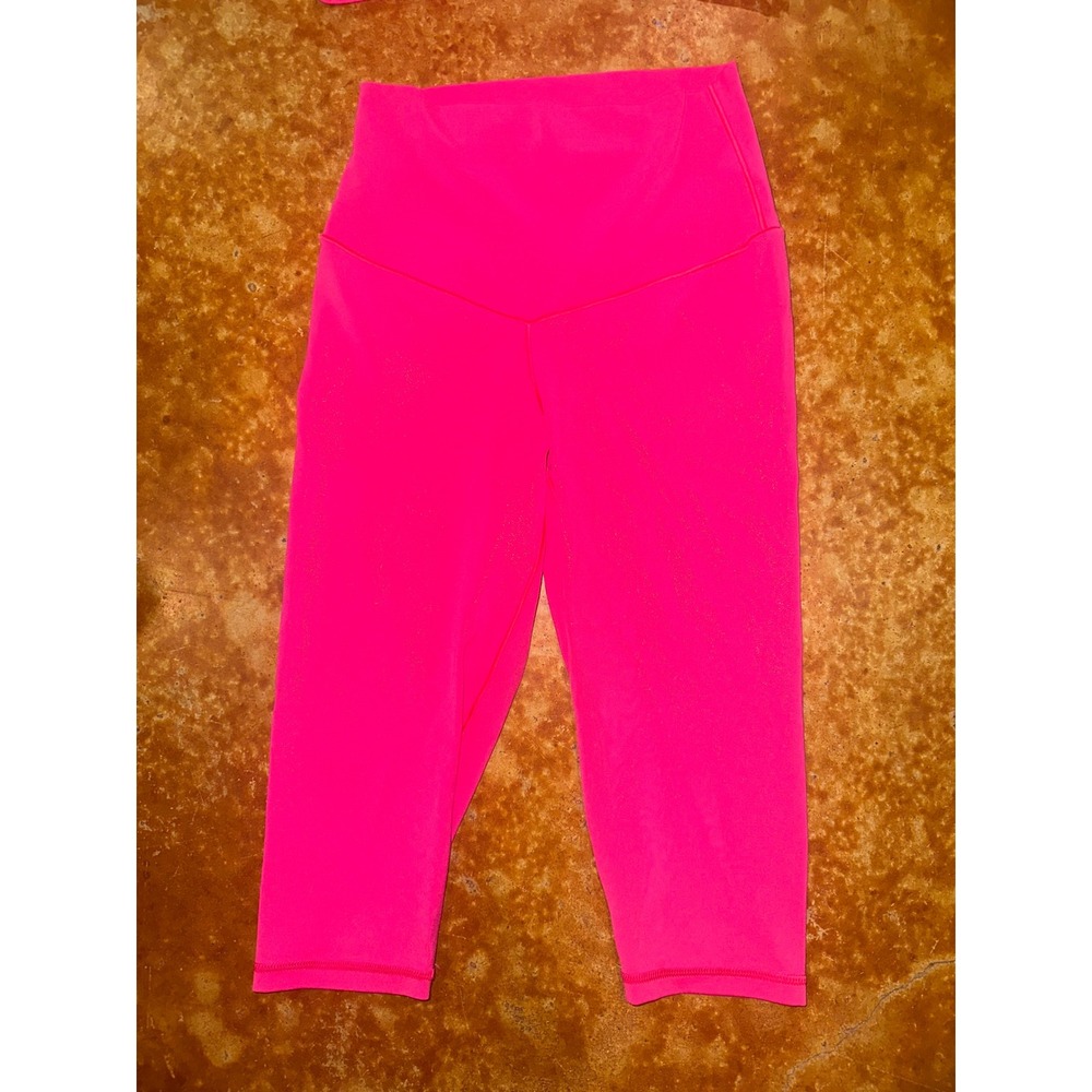 Aerie Activewear Set Sports Bra and High Waisted Cropped Leggings Neon 2 Piece - Picture 3 of 5
